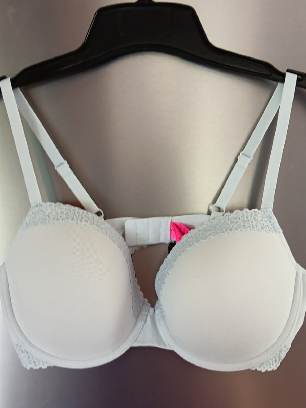 La SENZA Pale Blue Lace-Trim Push-Up Bra     Size 38D